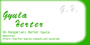 gyula herter business card